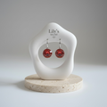 Aretes Cristal Rivoli Rojo en Plata 925 — Pasión y Elegancia con Carácter