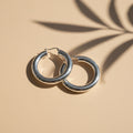 Argollas Redondas 3cm Tubo Grueso en Plata 925 — Presencia Statement y Glamour