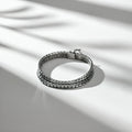 Brazalete de Eslabones Geométricos en Plata 925 — Carácter Rebelde y Refinado