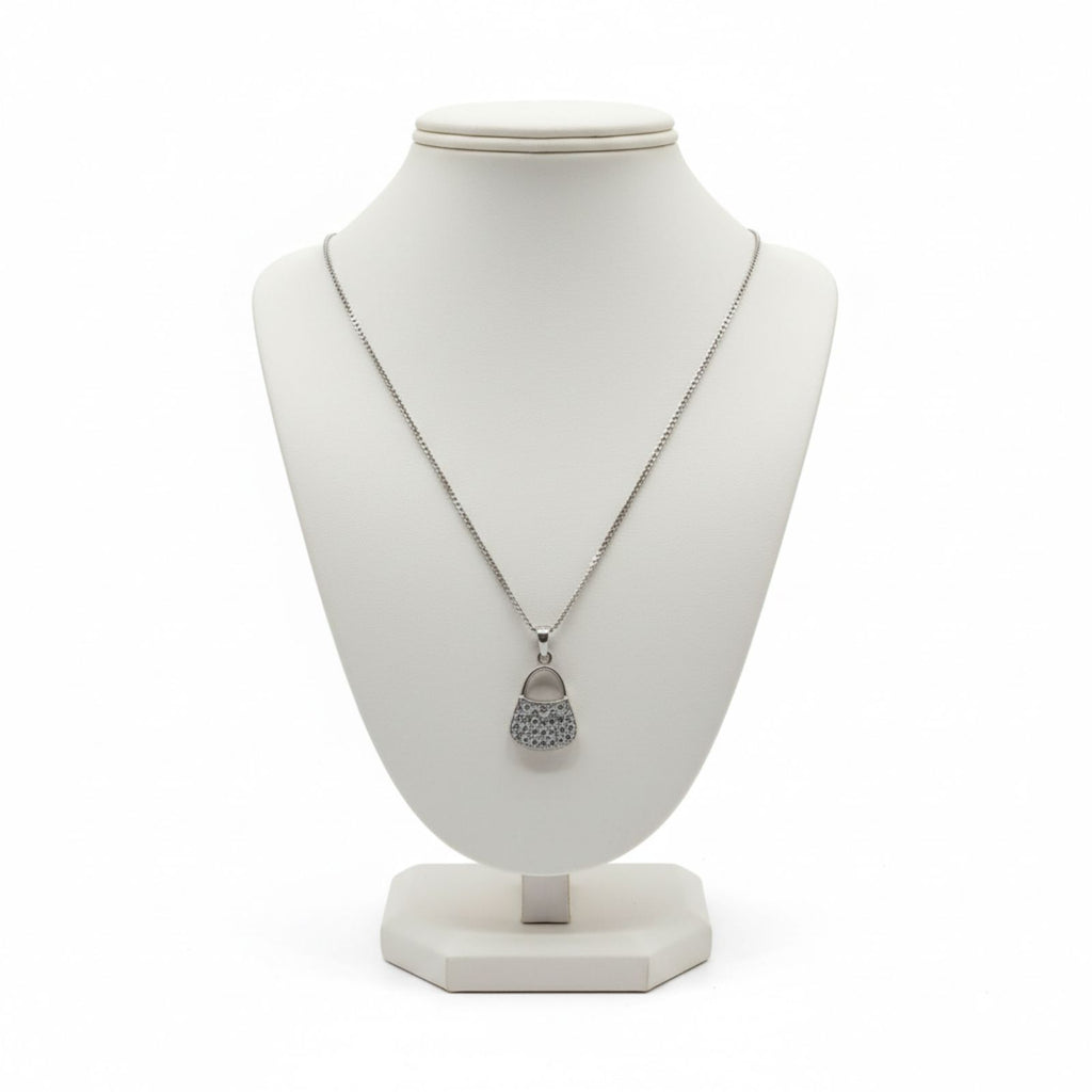 Collar con Dije de Bolso en Plata 925 — Femenino, Chic e Irresistible