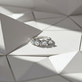 Anillo Cuatro Cristales Engaste Elevado Talla #9 en Plata 925 — Destellos Clásicos