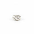 Anillo Espiral Bandas Diagonales Acanaladas Talla #9 en Plata 925 — Dinamismo Moderno