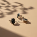 Set Jaspe Dálmata Anillo Talla #7 y Aretes en Plata 925 — Patrón Único Natural