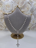 Rosario de Plata 925 con Medalla Virgen y Cruz — Fe y Elegancia
