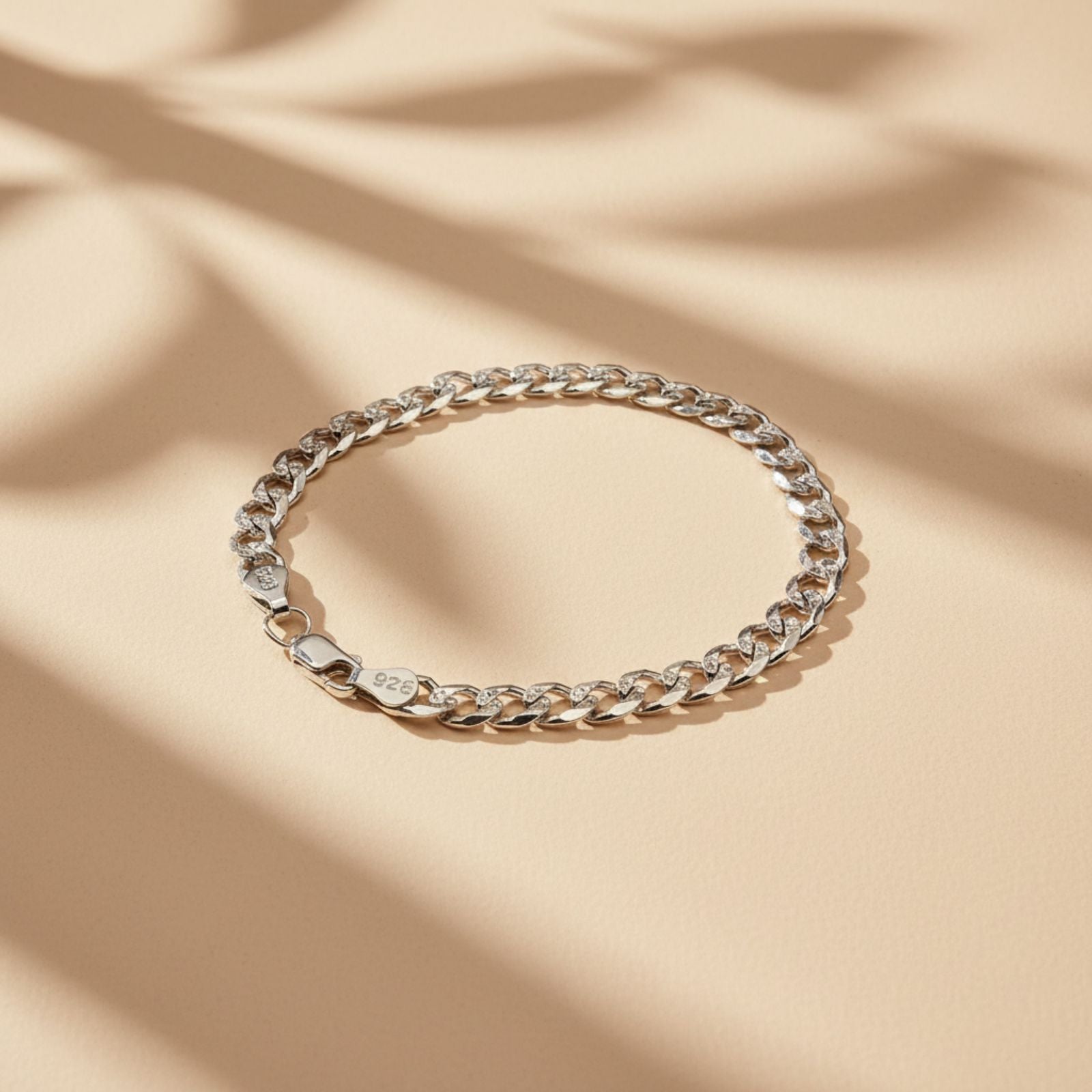Pulsera Cubana Diamantada en Plata 925 — Brillo Sutil que Enamora