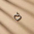 Dije Corazón Calado Zirconias Grandes Prong en Plata 925 — Amor con Brillo Espectacular