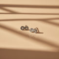 Aretes Topo Infinito Pavé de Zirconias en Plata 925 — Brillo Eterno sin Fin